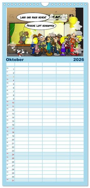 Produktbild: Familienplaner 2026 - Trumix Cartoons - Dumm gelaufen mit 5 Spalten (Wandkalender, 21 x 45 cm) CALVENDO