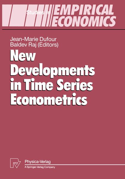 Produktbild: New Developments in Time Series Econometrics