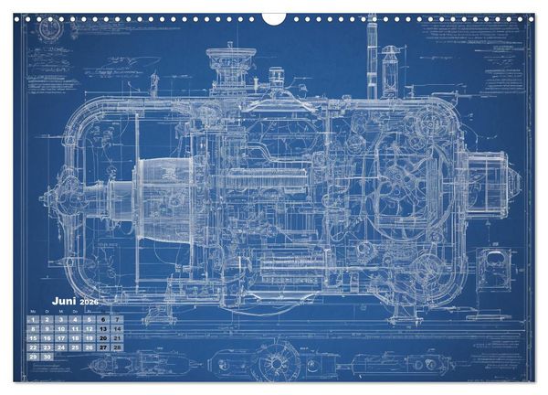 Produktbild: Steampunk - Blaupausen (Wandkalender 2026 DIN A3 quer), CALVENDO Monatskalender