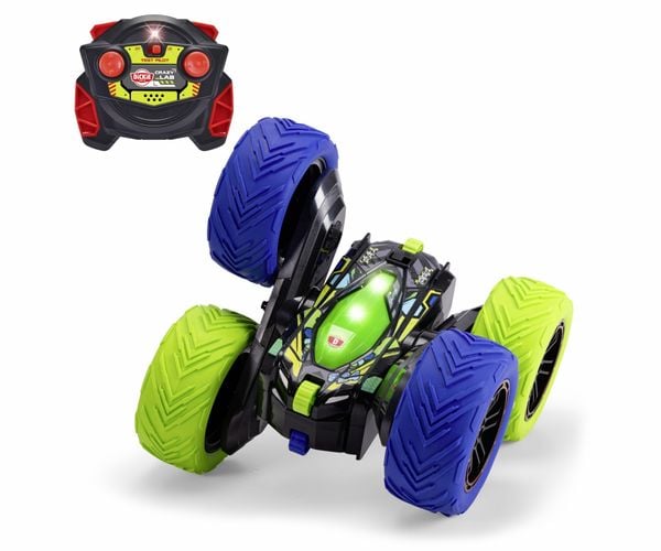 Produktbild: Dickie TOYS Ferngesteuertes Auto Cyber Flip 1:18 schwarz/blau/gr&uuml;n 22cm