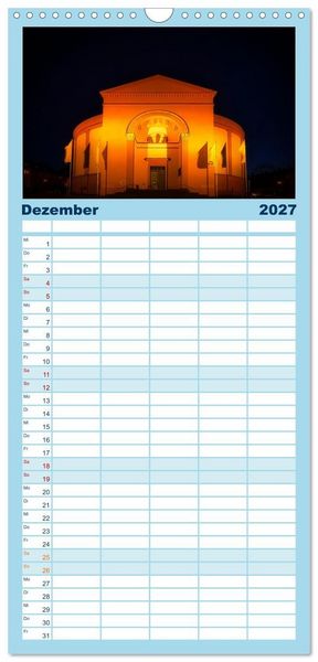 Produktbild: Familienplaner 2027 - Blickfang Darmstadt! mit 5 Spalten (Wandkalender, 21 x 45 cm) CALVENDO