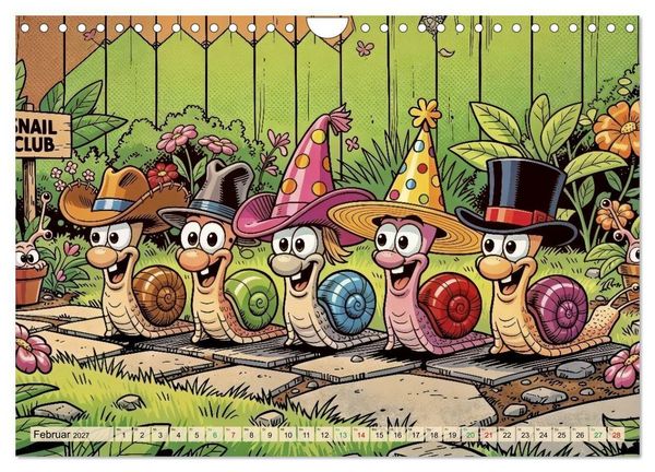 Produktbild: Lustige Weinbergschnecken - Comic (Wandkalender 2027 DIN A4 quer), CALVENDO Monatskalender