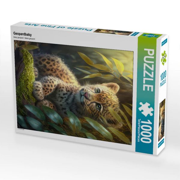 CALVENDO Puzzle Geopardbaby | 1000 Teile Lege-Größe 64x48cm Foto-Puzzle für glückliche Stunden