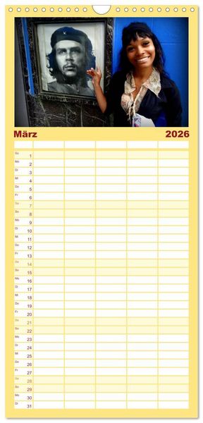 Produktbild: Familienplaner 2026 - CHE GUEVARA mit 5 Spalten (Wandkalender, 21 x 45 cm) CALVENDO