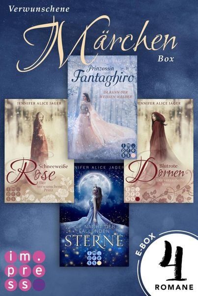 Produktbild: Verwunschene Märchen-Box: Vier Märchen-Romane von Jennifer Alice Jager in einer E-Box!