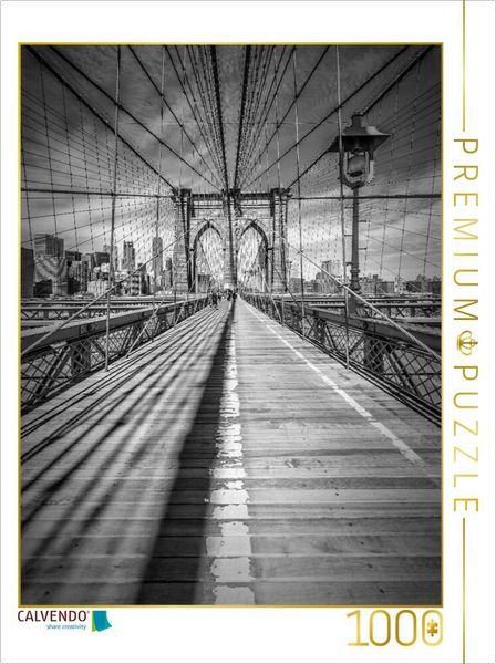 CALVENDO Puzzle NEW YORK CITY Brooklyn Bridge | 1000 Teile Lege-Größe 64x48cm Foto-Puzzle für glückliche Stunden