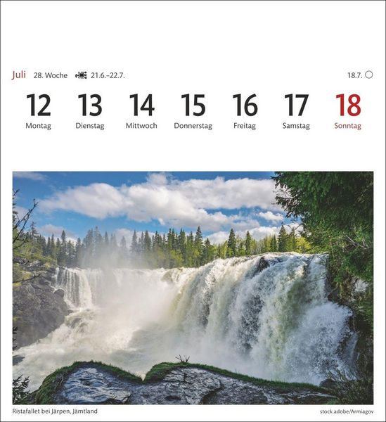 Produktbild: Schweden Sehnsuchtskalender 2027 - Wochenkalender mit 53 Postkarten