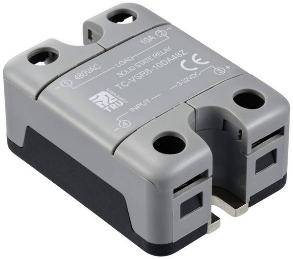 Produktbild: TRU COMPONENTS Halbleiterrelais TC-12705356 10 A Schaltspannung (max.): 480 V/AC Nullspannungsschaltend 1 St.