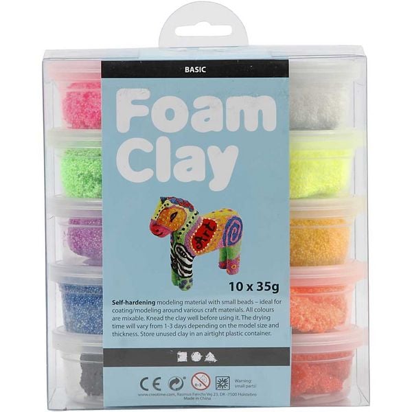 Produktbild: Creativ Company Foam Clay&reg; sortierte Farben, 10x35 g