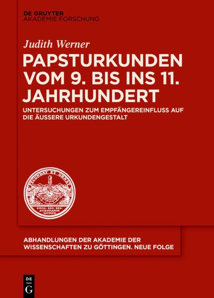 Produktbild: Papsturkunden vom 9. bis ins 11. Jahrhundert