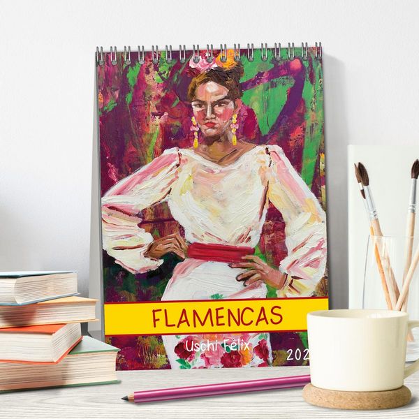 Produktbild: FLAMENCAS (Tischkalender 2026 DIN A5 hoch), CALVENDO Monatskalender