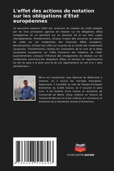 Produktbild: L'effet des actions de notation sur les obligations d'&Eacute;tat europ&eacute;ennes