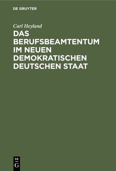 Produktbild: Das Berufsbeamtentum im neuen demokratischen deutschen Staat