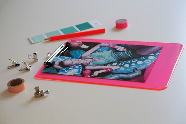 Produktbild: MAUL Schreibplatte neon, pink transparent