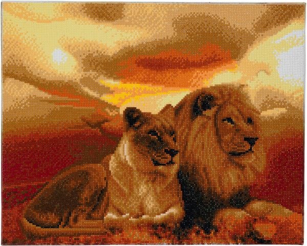 Produktbild: Craft Buddy CAK-A55 - Lions of the Savannah, 40x50cm Crystal Art Kit, Diamond Painting