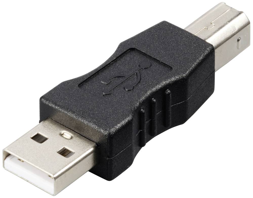 Produktbild: Renkforce USB 2.0 Adapter [1x USB 2.0 Stecker A - 1x USB 2.0 Stecker B] rf-usba-03 vergoldete Steckkontakte