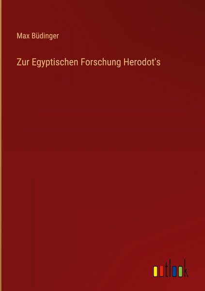 Produktbild: Zur Egyptischen Forschung Herodot's