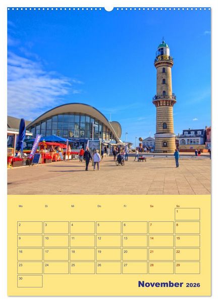 Produktbild: Sehnsuchtsort Warnem&uuml;nde (Wandkalender 2026 DIN A2 hoch), CALVENDO Monatskalender