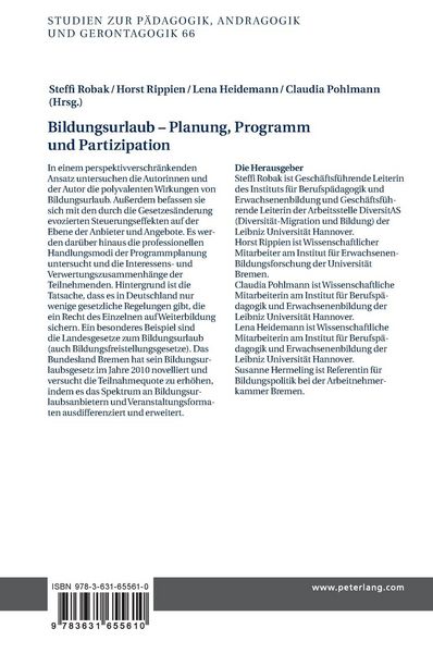 Produktbild: Bildungsurlaub &ndash; Planung, Programm und Partizipation