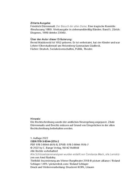 Produktbild: Der Besuch der alten Dame - Textanalyse und Interpretation