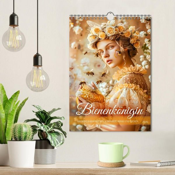 Produktbild: Bienenk&ouml;nigin - Goldene Harmonie von Sch&ouml;nheit, Honig und Bienen (Wandkalender 2026 DIN A4 hoch), CALVENDO Monatskalender