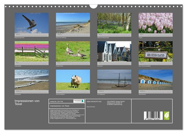 Produktbild: Impressionen von Texel (Wandkalender 2026 DIN A3 quer), CALVENDO Monatskalender