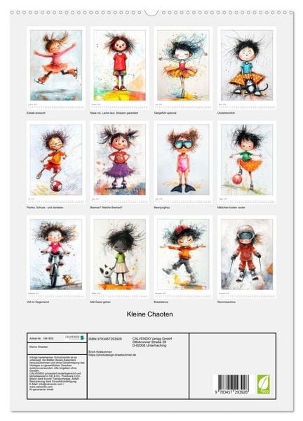 Produktbild: Kleine Chaoten (hochwertiger Premium Wandkalender 2026 DIN A2 hoch), Kunstdruck in Hochglanz