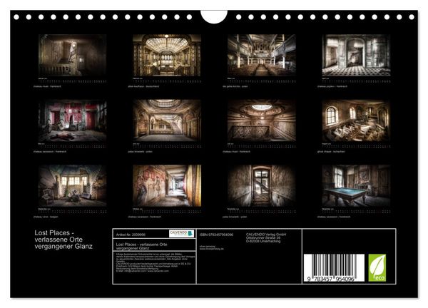 Produktbild: Lost Places - verlassene Orte vergangener Glanz (Wandkalender 2026 DIN A4 quer), CALVENDO Monatskalender