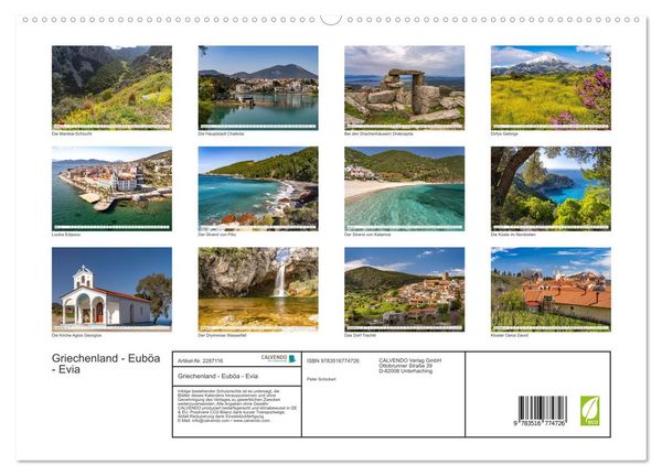 Produktbild: Griechenland - Eub&ouml;a - Evia (hochwertiger Premium Wandkalender 2027 DIN A2 quer), Kunstdruck in Hochglanz