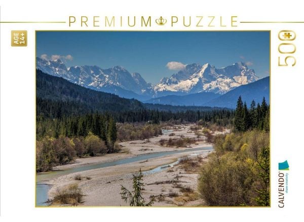 CALVENDO Puzzle Frühjahr im Isartal | 500 Teile Lege-Größe 48 × 36 cm Foto-Puzzle für Erwachsene