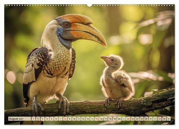 Produktbild: Nashornv&ouml;gel (hochwertiger Premium Wandkalender 2027 DIN A2 quer), Kunstdruck in Hochglanz