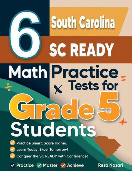 Produktbild: 6 South Carolina SC READY Grade 5 Math Practice Tests