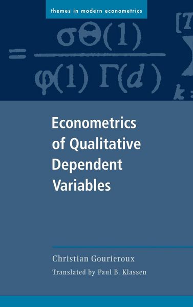 Produktbild: Econometrics of Qualitative Dependent Variables