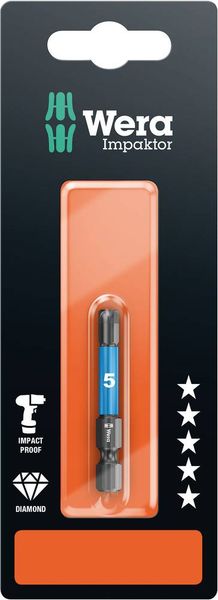 Produktbild: Wera 840/4 IMP DC SB SiS Sechskant-Bit 4 mm Werkzeugstahl legiert, diamantbeschichtet F 6.3 1 St.