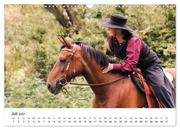 Produktbild: Getragen von Pferden, geformt vom Land - COWBOYS und Cowgirls (Wandkalender 2027 DIN A3 quer), CALVENDO Monatskalender
