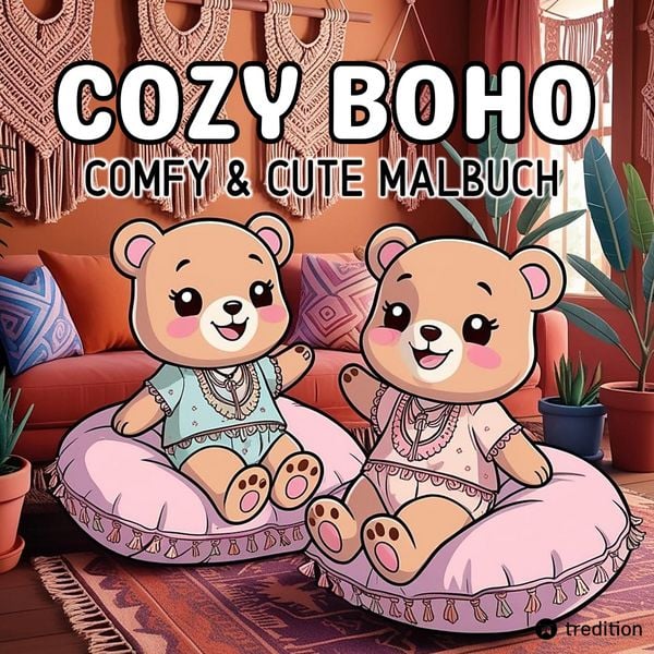 Produktbild: Boho Malbuch - Cozy Malbuch f&uuml;r Erwachsene Cute & Chill