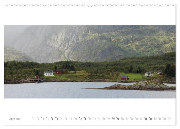 Produktbild: Panoramen der norwegischen K&uuml;ste (hochwertiger Premium Wandkalender 2026 DIN A2 quer), Kunstdruck in Hochglanz