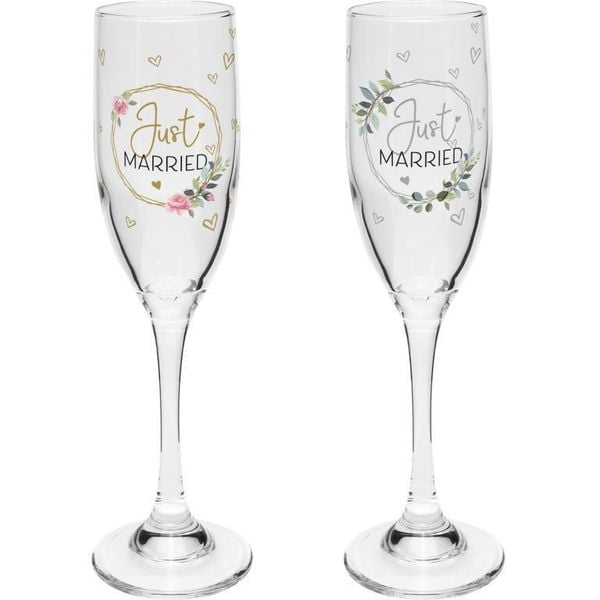 Sektglas Set Motiv Just Married