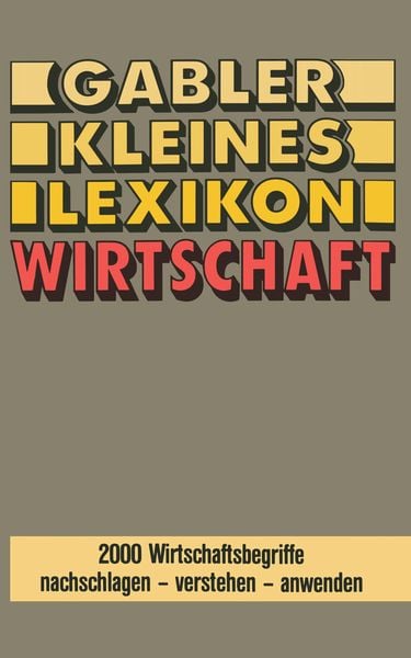 Produktbild: Gabler Kleines Lexikon Wirtschaft