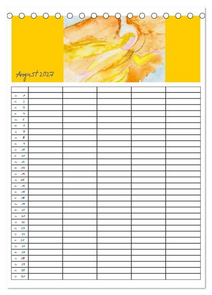 Produktbild: Engelhafter Familienplaner (Tischkalender 2027 DIN A5 hoch), CALVENDO Monatskalender