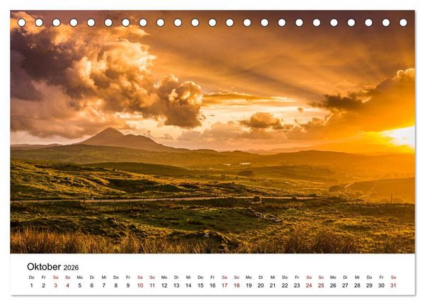 Produktbild: Irland, Land des Lichts (Tischkalender 2026 DIN A5 quer), CALVENDO Monatskalender