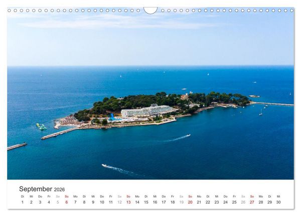 Produktbild: Porec Kalender - Die kroatische Stadt an der Adria (Wandkalender 2026 DIN A3 quer), CALVENDO Monatskalender