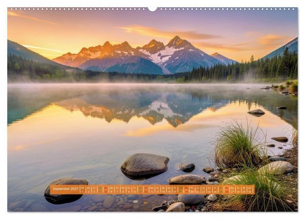 Produktbild: Malerische Seenlandschaft (hochwertiger Premium Wandkalender 2027 DIN A2 quer), Kunstdruck in Hochglanz