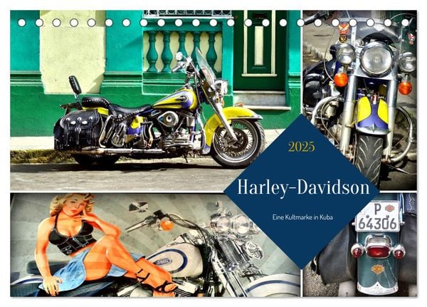 Produktbild: Harley-Davidson - Eine Kultmarke in Kuba (Tischkalender 2025 DIN A5 quer), CALVENDO Monatskalender