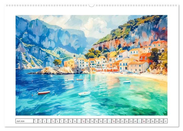 Produktbild: Mediterrane Landschaften (Wandkalender 2026 DIN A2 quer), CALVENDO Monatskalender
