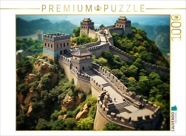 CALVENDO Puzzle Erinnert an die chinesische Mauer | 1000 Teile Lege-Größe 64x48cm Foto-Puzzle für glückliche Stunden