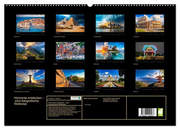 Produktbild: Horizonte entdecken - eine fotografische Weltreise (hochwertiger Premium Wandkalender 2026 DIN A2 quer), Kunstdruck in Hochglanz