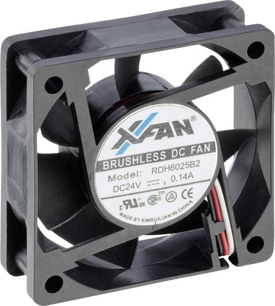 Produktbild: X-Fan RDH6025B2 Axiall&uuml;fter 24 V/DC 33 m&sup3;/h (L x B x H) 60 x 60 x 25mm
