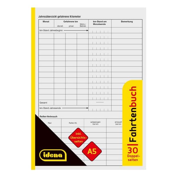 5 Idena Fahrtenbücher A6 – 40 Blatt Formularbuch Produktbild-Vorschau 6
