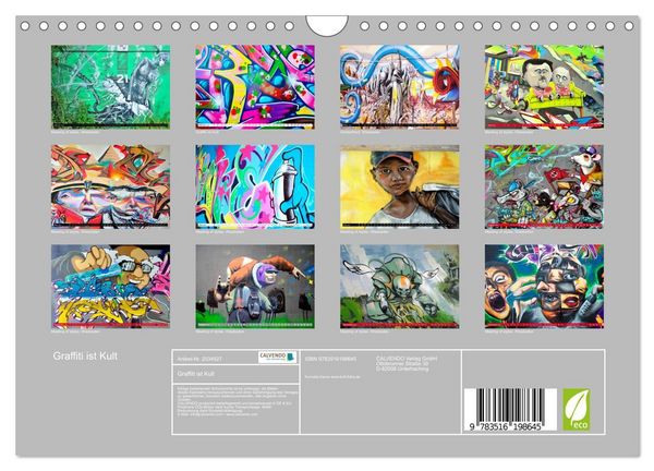 Produktbild: Graffiti ist Kult (Wandkalender 2026 DIN A4 quer), CALVENDO Monatskalender